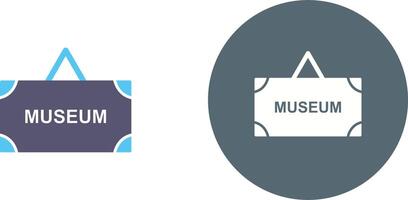 Museum Tag Icon Design vector