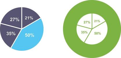 Pie Chart Icon Design vector