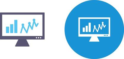 Online Stats Icon Design vector