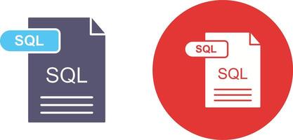 SQL Icon Design vector