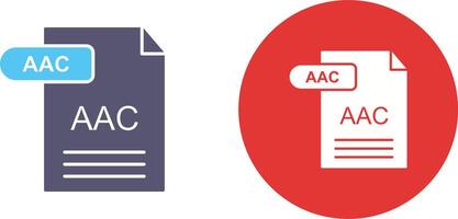 aac icono diseño vector