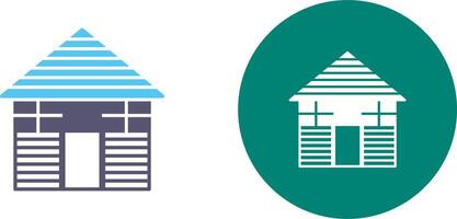 Wood Cabin Icon Design vector