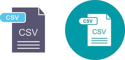 CSV Icon Design vector