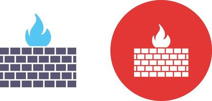 Firewall Icon Design vector
