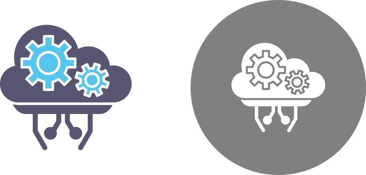 diseño de icono de computación en la nube vector