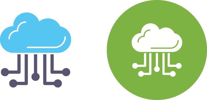 diseño de icono de computación en la nube vector