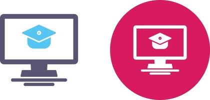 Online Course Icon Design vector