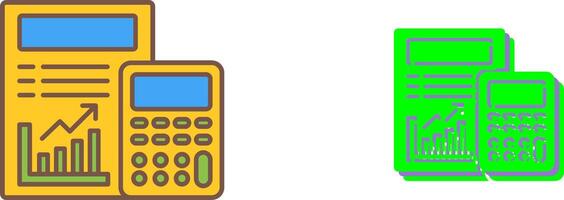 Calculating Icon Design vector