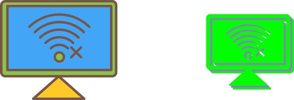 Disconnected Network Icon Design vector