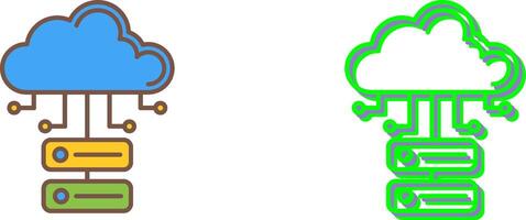 Cloud Database Icon Design vector