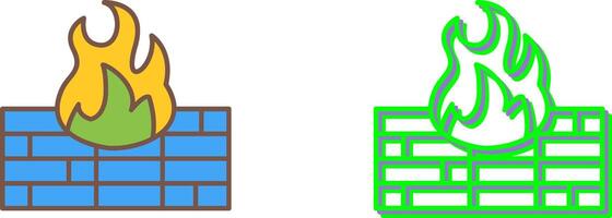 Firewall Icon Design vector