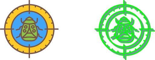 Bug Target Icon Design vector