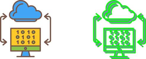 Cloud Coding Icon Design vector