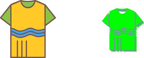 T Shirt with lines Icon Design vector