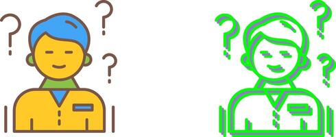 Confuse Icon Design vector