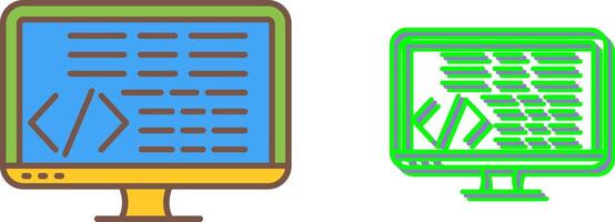 Coding Icon Design vector