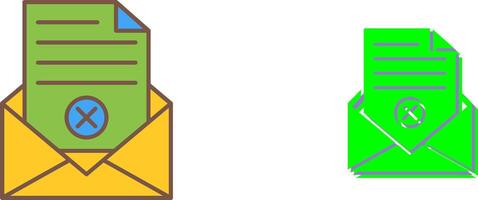 Rejection Of A Letter Icon Design vector