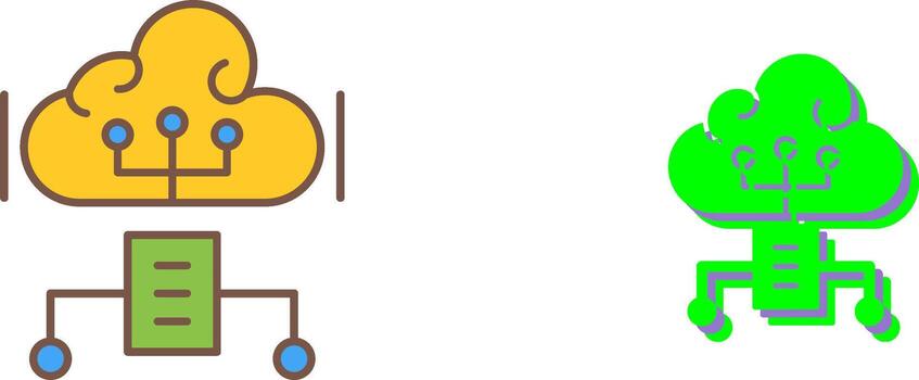 Cloud Computing Icon Design vector