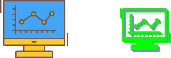 Line Chart Icon Design vector