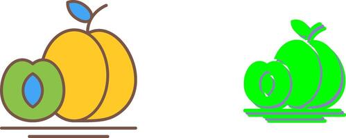 Apricot Icon Design vector