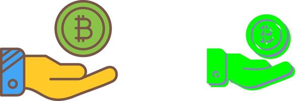 Bitcoin Icon Design vector