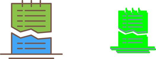 Corrupted List Icon Design vector