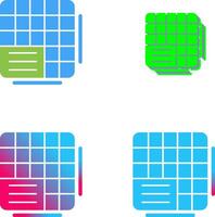 Table Data Icon Design vector