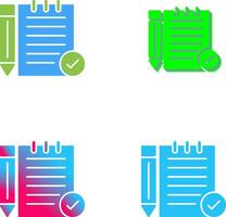 Check Notes Icon Design vector