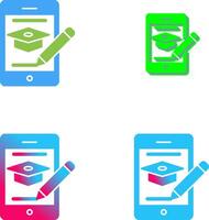 Online Course Icon Design vector