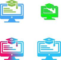 Online Learning Icon Design vector