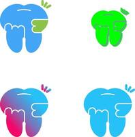 Toothache And Plaque Icon Design vector