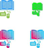 Online Learning Icon Design vector