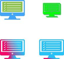 Online Checklist Icon Design vector