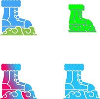 Snow Boots Icon Design vector