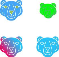 Polar Bear Icon Design vector