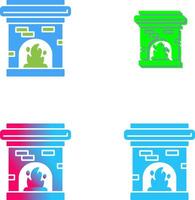 Fireplace Icon Design vector
