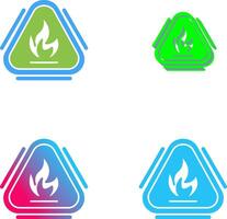 Caution Fire Icon Design vector