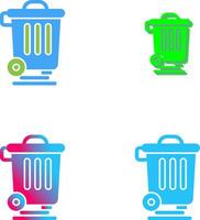 Dustbin Icon Design vector