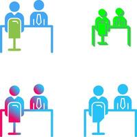 Employee Interview Icon Design vector