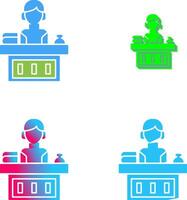 Office Reception Icon Design vector