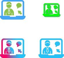 Online Interview Icon Design vector