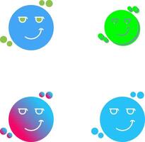 Smirk Icon Design vector