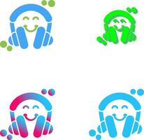 diseño de icono de auriculares vector