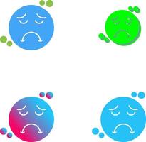 triste icono diseño vector