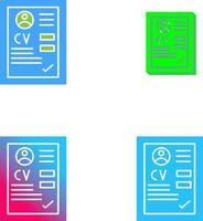 CV icono diseño vector