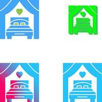 Bed Icon Design vector