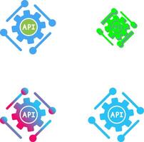 Api Icon Design vector
