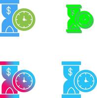 el tiempo es dinero icono de diseño vector