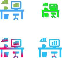 Office Desk Icon Design vector