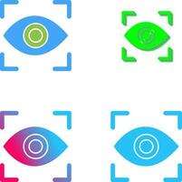 Eye Scan Icon Design vector